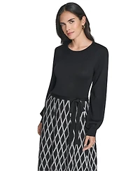 Jessica Howard Women's Fit and Flare Midi Sweater Dress