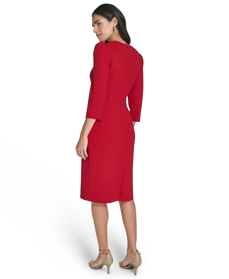 Jessica Howard Women's Keyhole Jewel Neck Sheath Dress