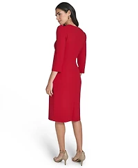 Jessica Howard Women's Keyhole Jewel Neck Sheath Dress