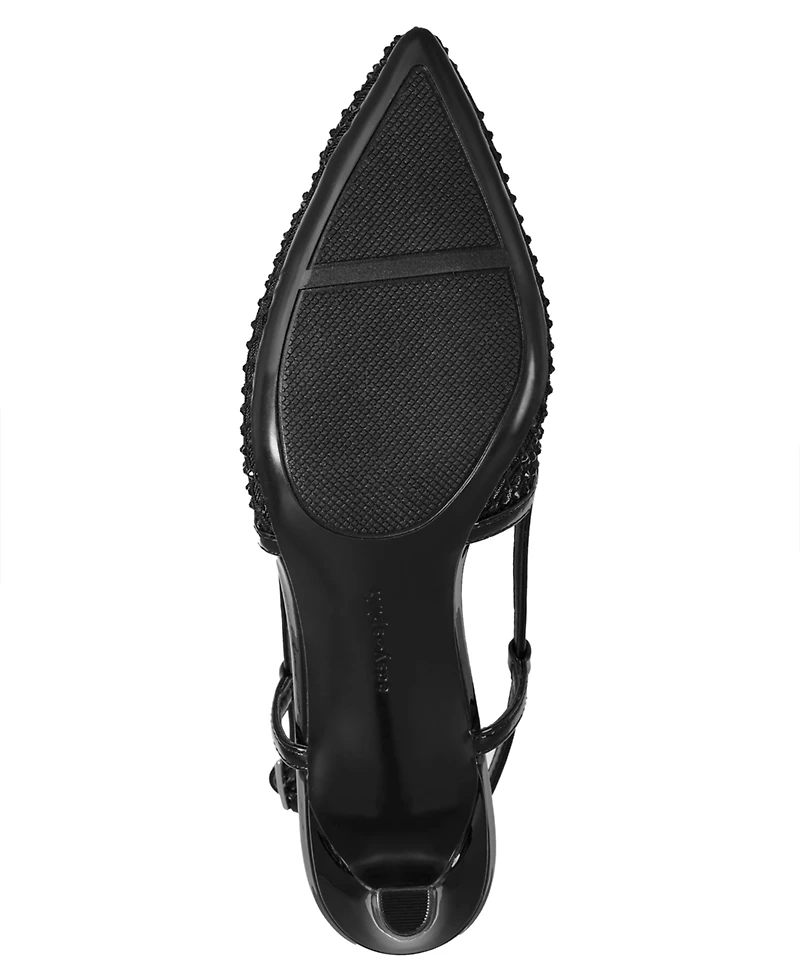 Easy Spirit Women's Ravin eFlex Embellished Mesh Slingback Pumps