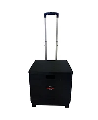 Elama Home Heavy Duty Carry All Easy Folding Cart with Lid
