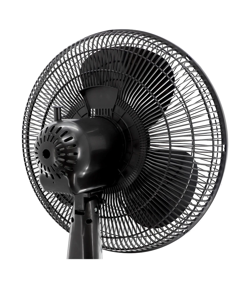 Vie Air 16 Inch 3 Speed Oscillating Stand Fan with Remote Control White