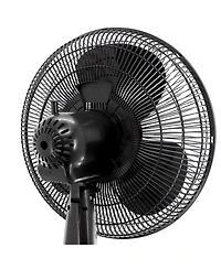 Vie Air 16 Inch 3 Speed Oscillating Stand Fan with Remote Control White