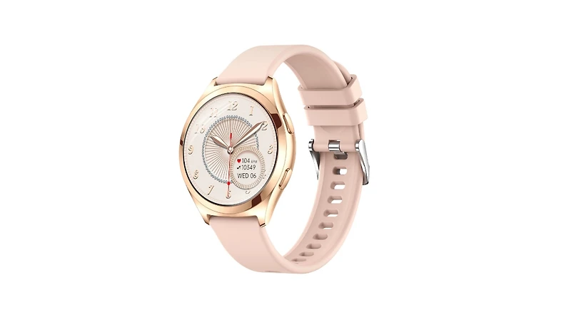 Ruxing Smart Smart watch 1.27 Hd large screen heart rate female physiological monitoring waterproof Bluetooth watch -Gold