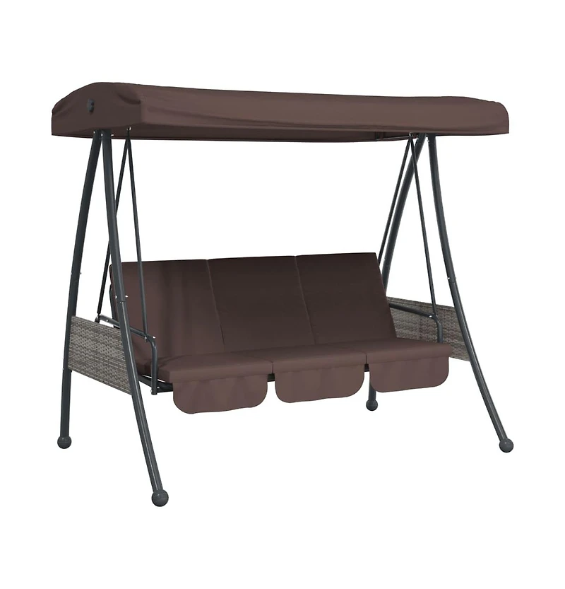vidaXL Garden Swing Bench Coffee Brown