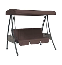 vidaXL Garden Swing Bench Coffee Brown