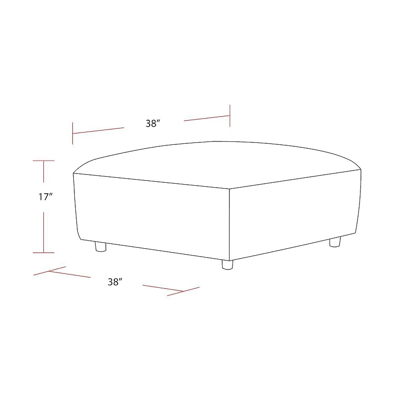 Parker Living Recess - Reptile Blue Ottoman with Casters