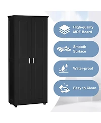 Casainc Storage Cabinet with Two Doors for Bathroom, Office, Adjustable Shelf, Mdf Board