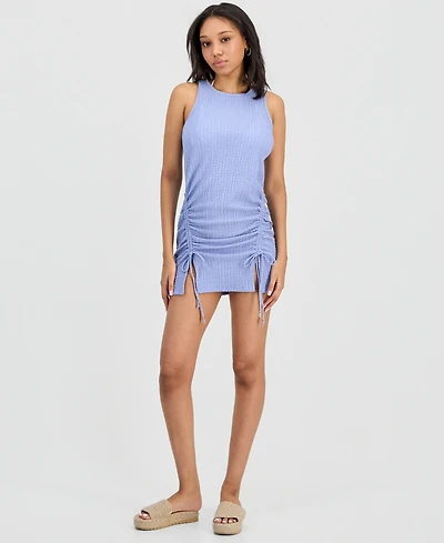 Miken Juniors' Front-Ruched Cover-Up Tank Dress, Macy's Exclusive