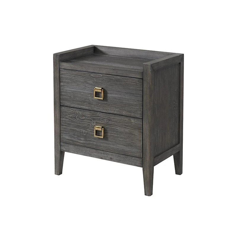 Intercon Nightstand, 2 Drawer in Brushed Brindle