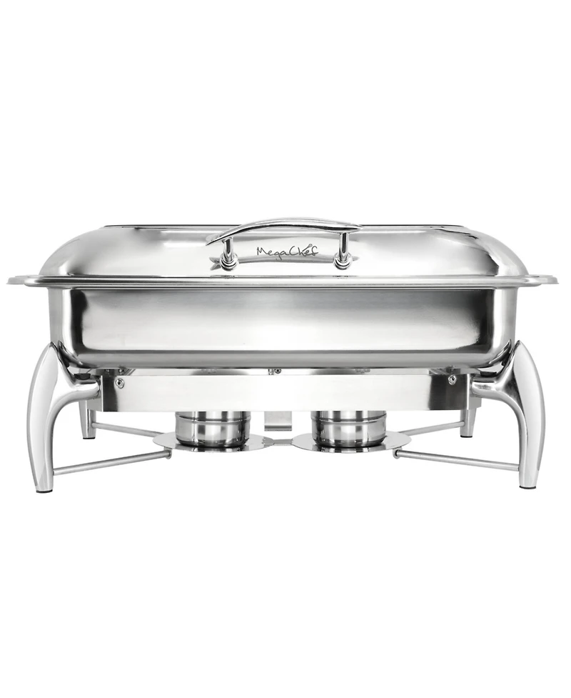 MegaChef 9.5 Quart Stainless Steel Rectangle Professional Chafing Dish/Food Warmer/Buffet Server Serving Trays