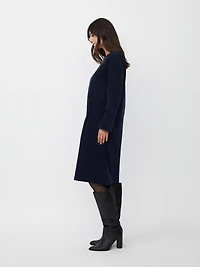 Masai Copenhagen Women's Long Sleeve Crew Neck Zip Midi Dress