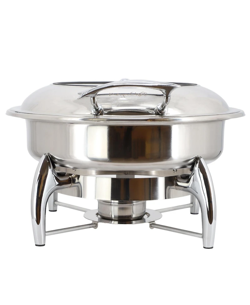 MegaChef 6.3 Quart Stainless Steel Round Professional Chafing Dish/Food Warmer/Buffet Server Serving Dish