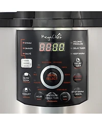 Megachef 12 Quart Steel Digital Pressure Cooker with Stainless Steel Pot
