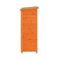 vidaXL Garden Tool Shed Brown Solid Pine Wood, Plywood Medium