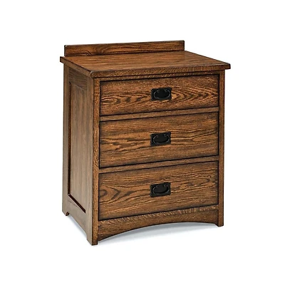 Intercon 3 Drawer Nightstand in Mission