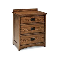 Intercon 3 Drawer Nightstand in Mission