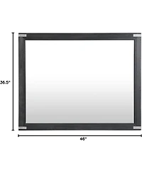 Intercon Dresser Mirror in Weathered Steel
