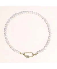 18K Gold Freshwater Pearl with Lock - Taylor Necklace - Medium