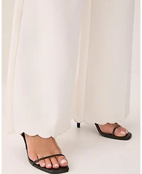 Nasty Gal Women's Embroidered Tailored Wide Leg Pants