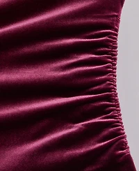 I.n.c. International Concepts Women's Asymmetric Draped Velvet Top, Macy's Exclusive