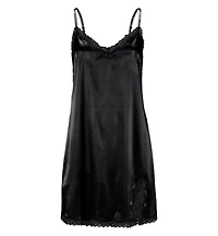Lascana Women's Lace Trim Satin Negligee