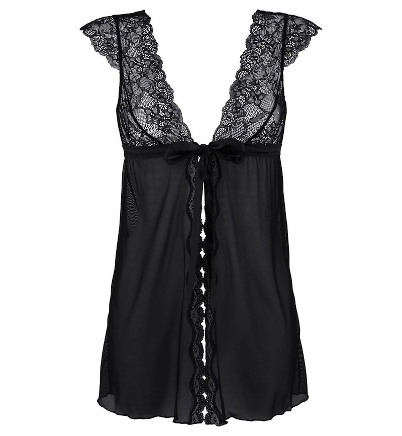 Lascana Women's Tie Front Lace Negligee