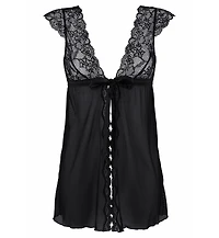 Lascana Women's Tie Front Lace Negligee