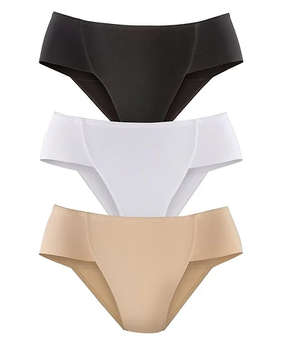 Lascana Women's 3 Pack High Leg Control Briefs