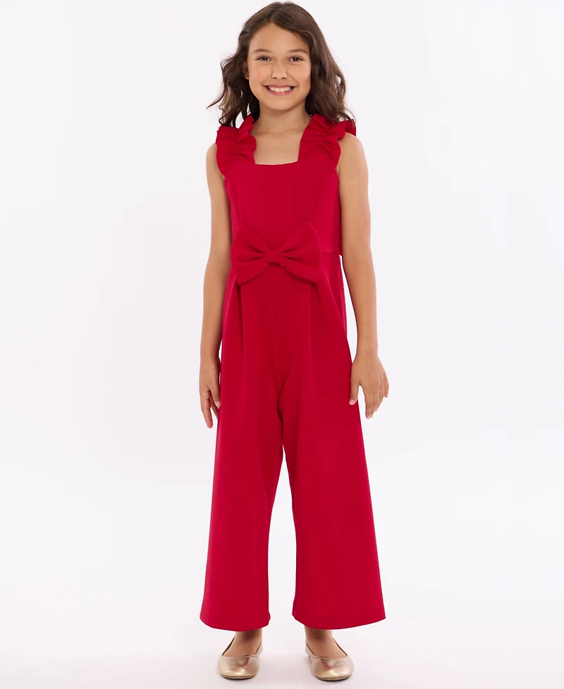 Bonnie Jean Girls 7-16 Ruffled Scuba Jumpsuit