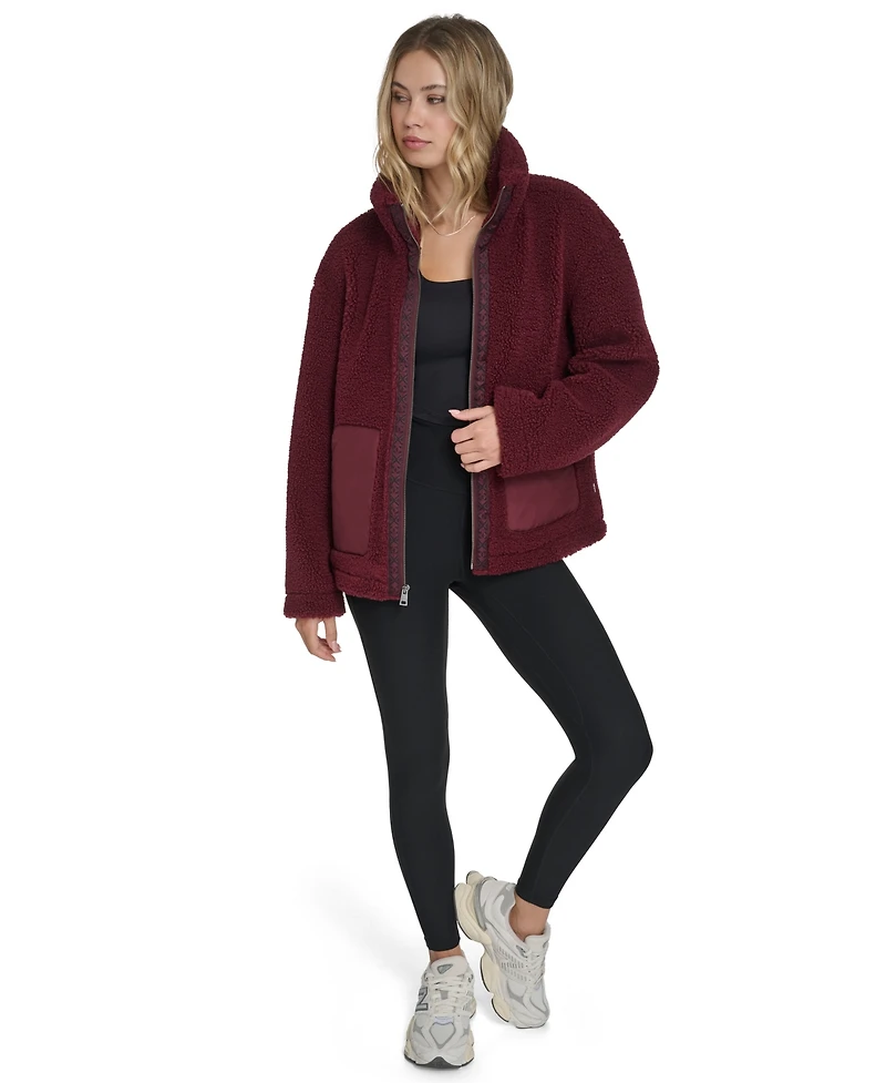 Levi's Women's Regular Stand Collar Sherpa Teddy Jacket