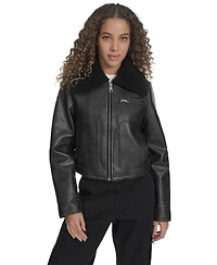 Levi's Women's Regular Faux Leather Aviator Jacket
