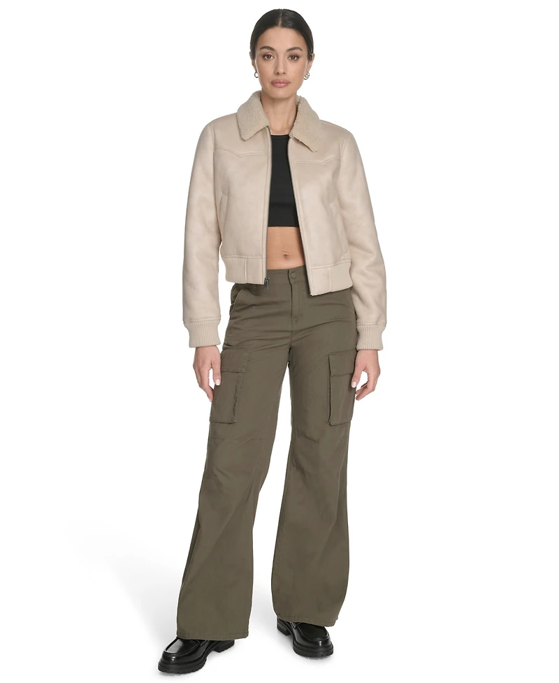 Levi's Women's Regular Faux Shearling Western Bomber Jacket