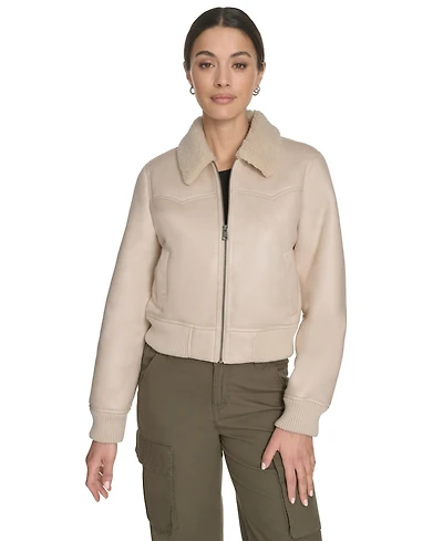 Levi's Women's Regular Faux Shearling Western Bomber Jacket