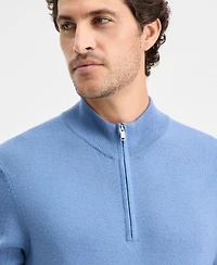 Alfani Men's Long-Sleeve Half-Zip Merino Sweater, Created for Macy's