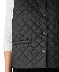 Eileen Fisher Women's V-Neck Quilted Sleeveless Vest
