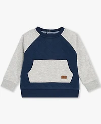 7 For All Mankind Baby Boys 2-Piece Long Sleeve Sweatshirt and Jeans Set