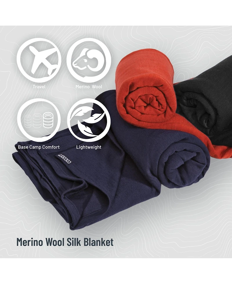 Cocoon - Premium Travel Blanket Merino Wool / Silk