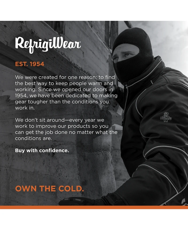 RefrigiWear Men's Silver Magic Open-Hole Face Mask - Breathable Cold Weather Face Protection
