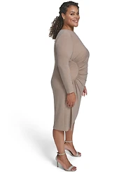 Jessica Howard Plus Shirred Waist Sheath Dress