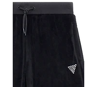 Guess Girls 8-16 Velour Rhinestone-Embellished Triangle Logo Pants