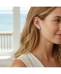 Bling Jewelry Hawaii Ocean Starfish Stud Earrings in Sterling Silver Tropical Beach Jewelry