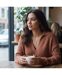 Bling Jewelry Turkish Spiritual Protection Amulet Charm Round Circle Moving Floating Evil Eye Pendant Necklace Rose Gold Plated .925 Sterling Silver