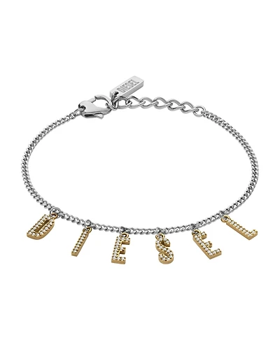 Diesel Unisex Diesel Two-Tone Stainless Steel Chain Bracelet