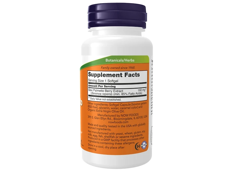Now Foods Saw Palmetto Extract ,160 mg ,240 Softgels