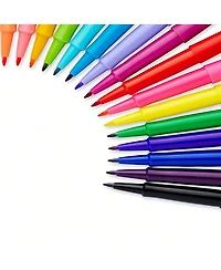 Htutwoo 10 Pcs Felt Tip Pens, Assorted Colors, For Journaling, Writing, Note Taking, Planner Coloring, Great For Art Office And School Supplies