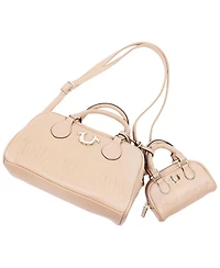True Religion Logo Satchel with Matching Mini Bag