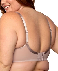 Curvy Couture Women's Sheer Mesh Plunge T-shirt Bra