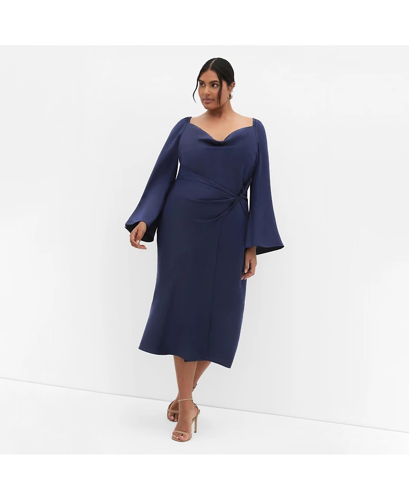 City Chic Women's Adelina Long Sleeve Dress