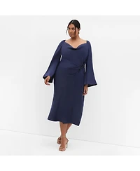 City Chic Women's Adelina Long Sleeve Dress